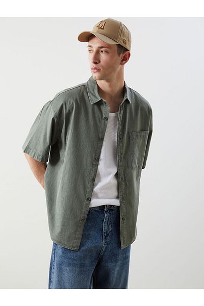 LC Waikiki Comfortable Fit Short Sleeve Men's Jean Shirt
