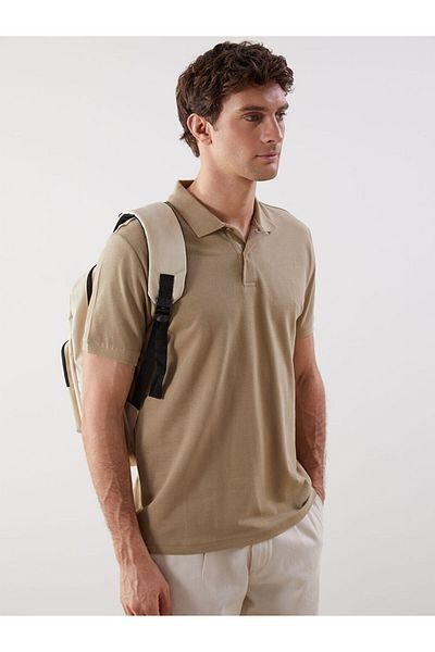 LC Waikiki Light Green Polo Neck Short Sleeve Pique Men's T-Shirt
