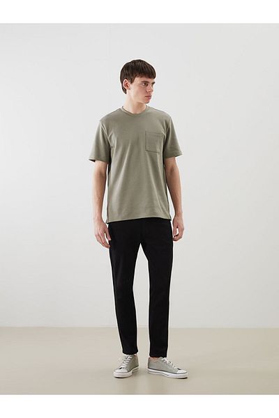 LC Waikiki Black Crew Neck Short Sleeve Men's T-Shirt