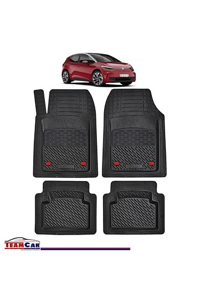 TEAMCAR ® Car Mats Tray Type Compatible With Volkswagen Id.3 E11 Electric Hatchback (2020–2025)