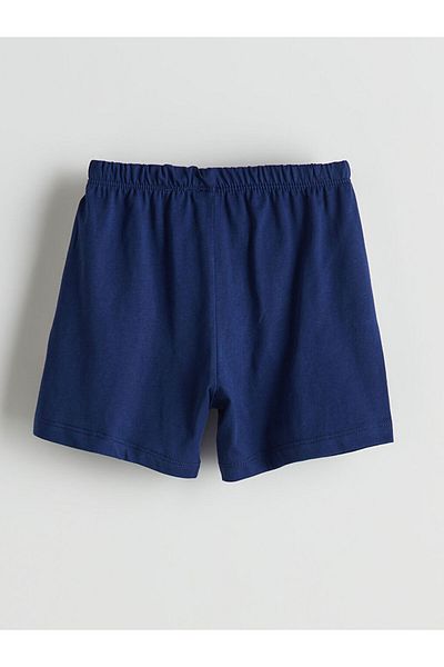 LC Waikiki Combed Cotton Baby Boy Shorts with Elastic Waist