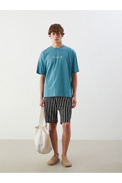 LC Waikiki Crew Neck Printed Combed Cotton Men's T-Shirt