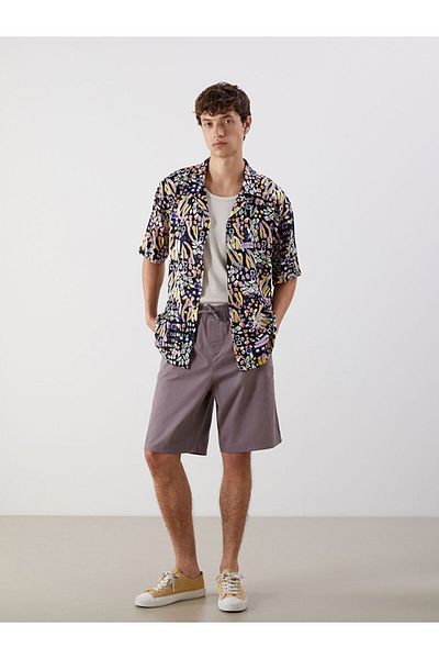 LC Waikiki Xside Plum Comfortable Fit Gabardine Men's Shorts