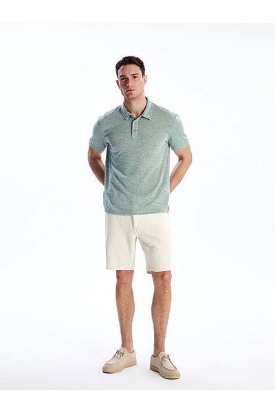 LC Waikiki Polo Neck Men's Textured T-Shirt