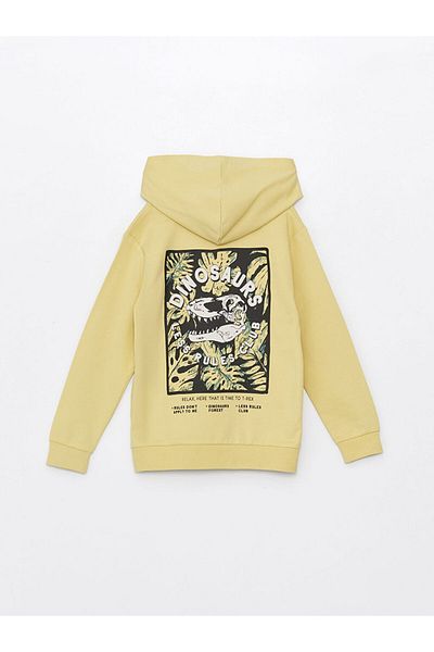 LC Waikiki Hooded Printed Long Sleeve Boy's Sweatshirt