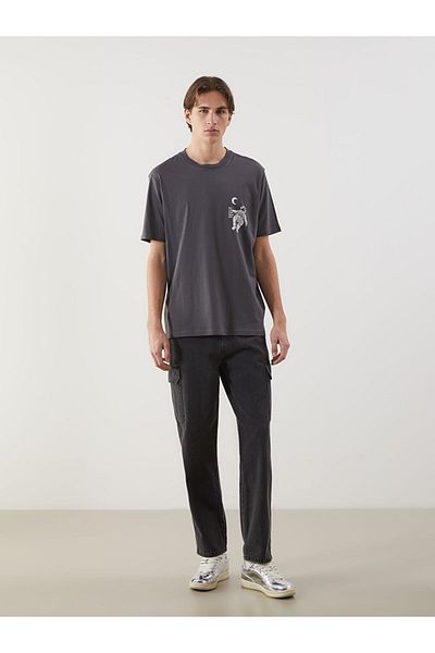 LC Waikiki Crew Neck Printed Combed Cotton Men's T-Shirt