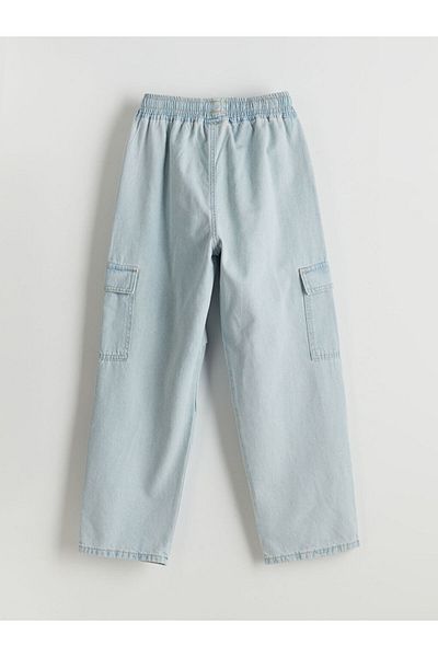 LC Waikiki Boy's Cargo Jeans Pants with Elastic Waist