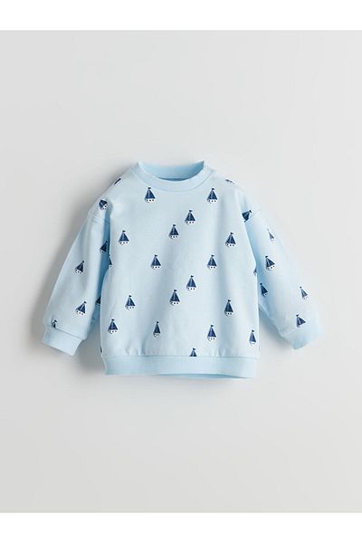 LC Waikiki Crew Neck Printed Baby Boy Sweatshirt