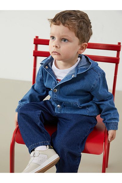 LC Waikiki Hooded Baby Boy Jean Jacket