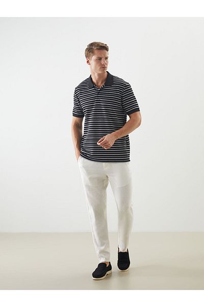 LC Waikiki Polo Neck Striped Men's T-Shirt
