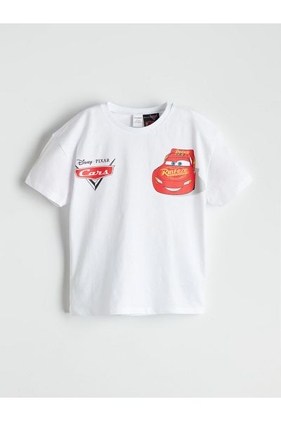 LC Waikiki Crew Neck Cars Printed Boys' T-Shirt