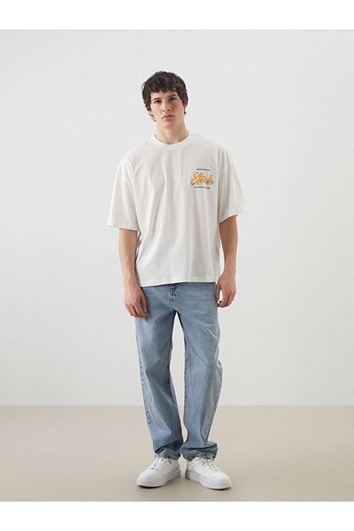 LC Waikiki Crew Neck Printed Combed Cotton Men's T-Shirt
