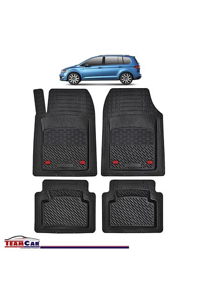 TEAMCAR ® Car Mats Tray Type Compatible with Volkswagen Touran 5T MPV (2015–2025)