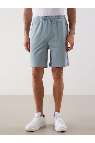 LC Waikiki Matte Blue Standard Fit Men's Shorts