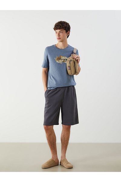 LC Waikiki Tricou pentru bărbați din bumbac pieptănat imprimat cu gât crew sezon nou - S5IL90Z8