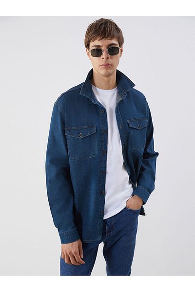 LC Waikiki Regular Fit Long Sleeve Men's Jean Shirt
