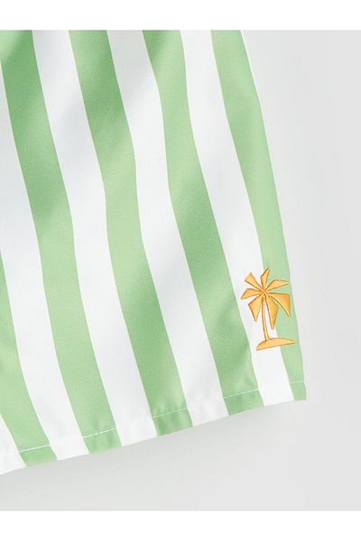 LC Waikiki Раирани момчешки плувни шорти с ластик на талията