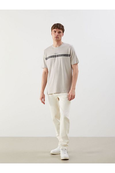 LC Waikiki Crew Neck Printed Combed Cotton Men's T-Shirt