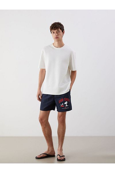 LC Waikiki Мъжки плувни шорти LCW с щампа Snoppy