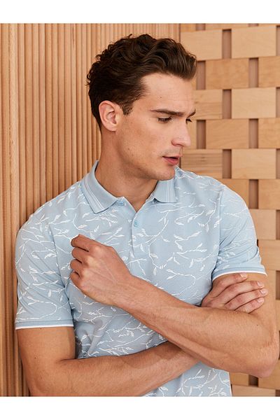 LC Waikiki Polo Neck Short Sleeve Patterned Pique Men's T-Shirt