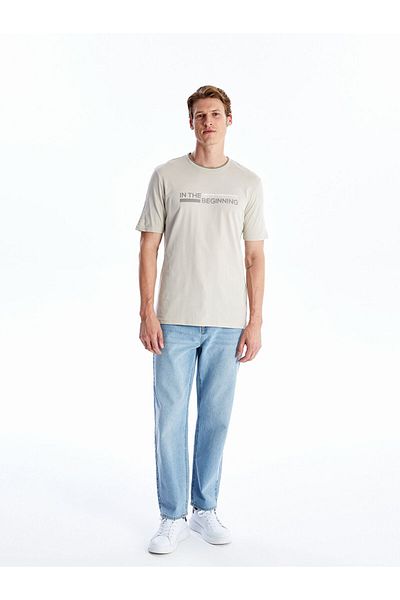 LC Waikiki Crew Neck Short Sleeve Printed Combed Cotton Men's T-Shirt