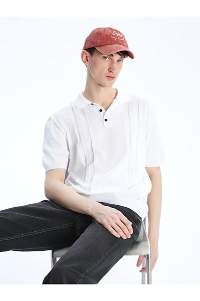 LC Waikiki Polo Neck Short Sleeve Men's Knitwear Sweater