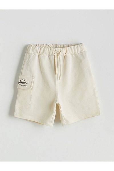 LC Waikiki Printed Boys' Shorts with Elastic Waist
