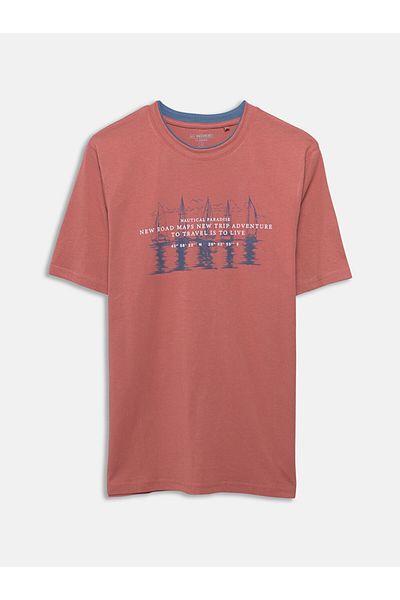 LC Waikiki Crew Neck Short Sleeve Printed Combed Cotton Men's T-Shirt