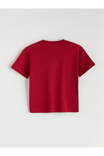 LC Waikiki Red Printed Boy's T-Shirt