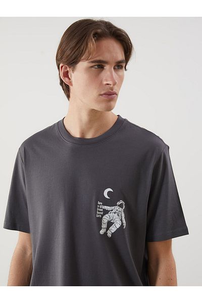 LC Waikiki Crew Neck Printed Combed Cotton Men's T-Shirt