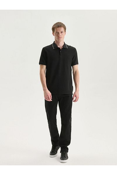 LC Waikiki Polo Neck Men's Textured T-Shirt