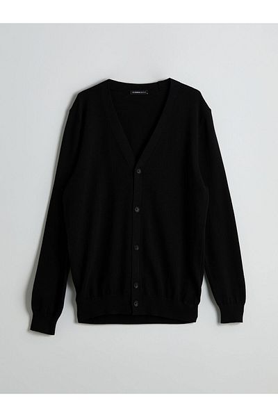 LC Waikiki Standard Mold V-Neck Men's Knitwear Cardigan