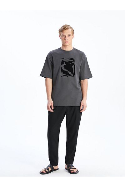 LC Waikiki Crew Neck Printed Combed Cotton Men's T-Shirt