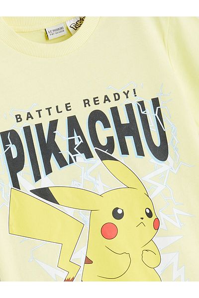 LC Waikiki New Season Crew Neck Pikachu Printed Boys' T-Shirt - S5H256Z4