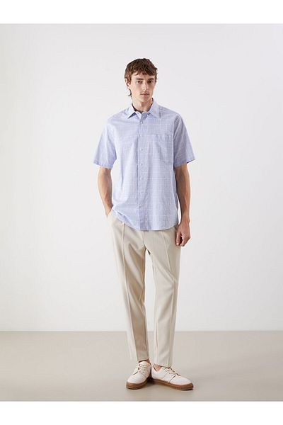 LC Waikiki Regular Fit Short Sleeve Linen Men's Shirt