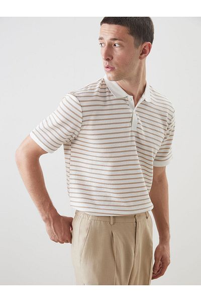 LC Waikiki Polo Neck Striped Men's T-Shirt