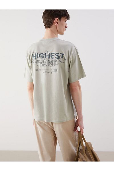 LC Waikiki Crew Neck Printed Combed Cotton Men's T-Shirt