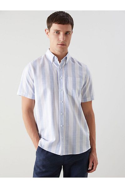 LC Waikiki Regular Fit Dobby Men's Shirt with Pockets