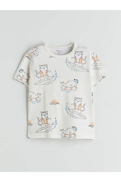 LC Waikiki Crew Neck Printed Baby Boy T-Shirt