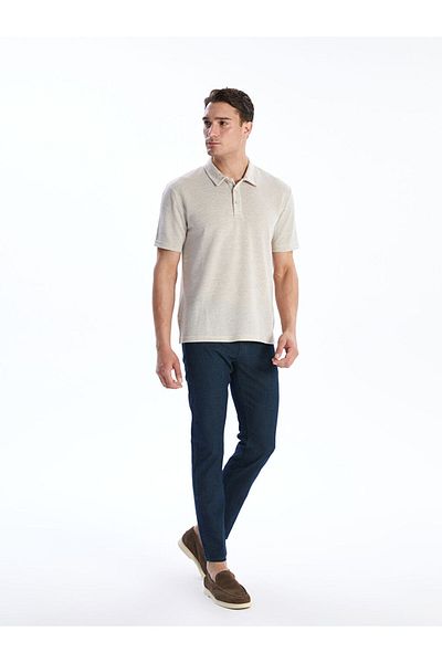 LC Waikiki Polo Neck Men's Textured T-Shirt