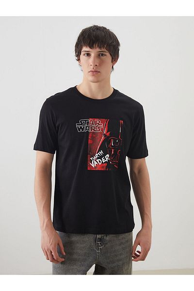 LC Waikiki Crew Neck Star Wars Printed Combed Cotton Men's T-Shirt