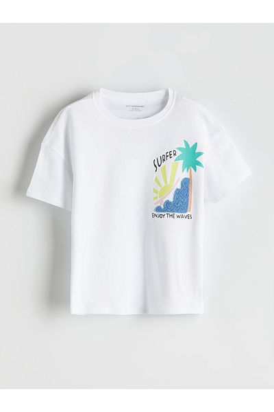 LC Waikiki Crew Neck Printed Boy's T-Shirt