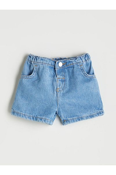 LC Waikiki Elastic Waist Baby Boy Jean Shorts