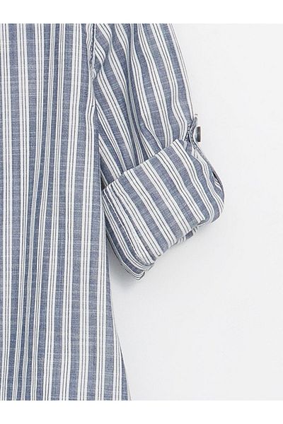 LC Waikiki Judge Collar Striped Long Sleeve Boy's Shirt