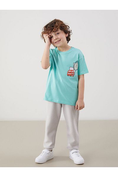 LC Waikiki Crew Neck Printed Boy's T-Shirt