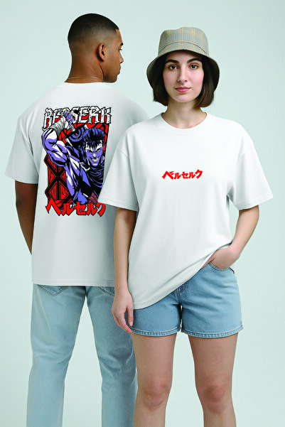 By Caspita Fashion Λευκό μπλουζάκι Lenithra Berserk Guts Anime με στάμπα Unis...