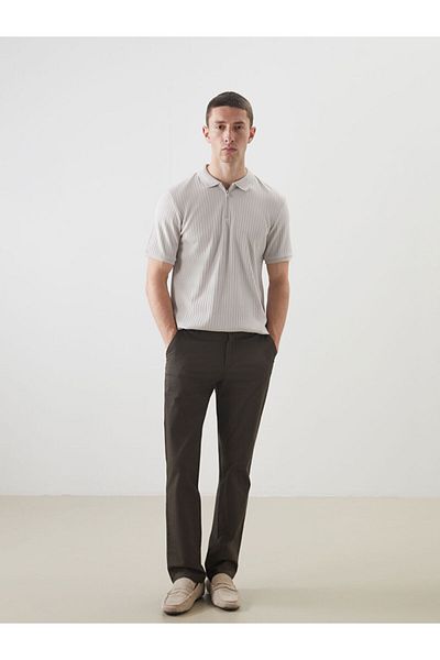 LC Waikiki Polo Neck Men's Textured T-Shirt