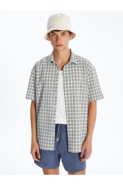 LC Waikiki Comfortable Fit Short Sleeve Plaid Men's Shirt