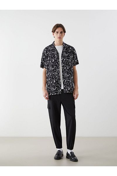 LC Waikiki Regular Fit Short Sleeve Patterned Men's Shirt