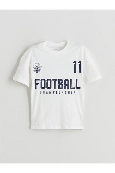 LC Waikiki Quality Parts from Celebi Store |   Crew Neck Printed Combed Cotton Boy's T-Shirt